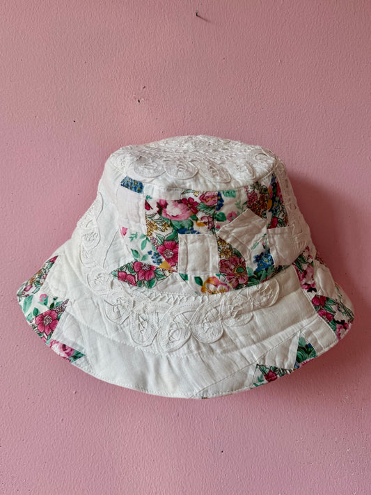 Vintage patchwork bucket hat