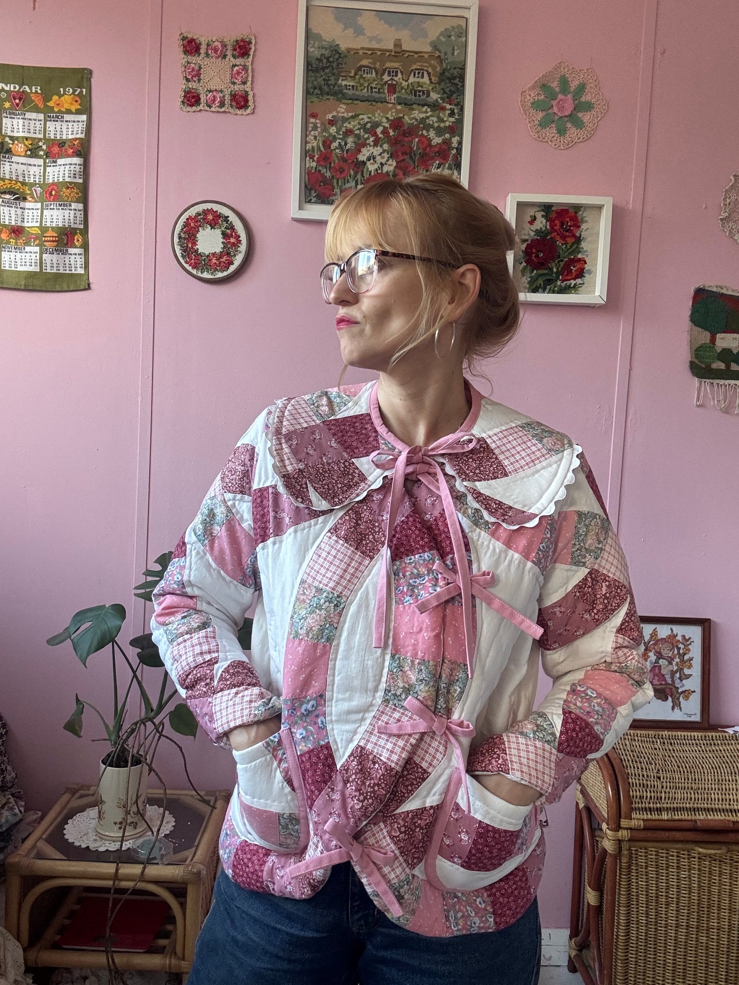 Pink patchwork jacket