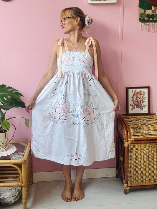 Floral midi with long straps