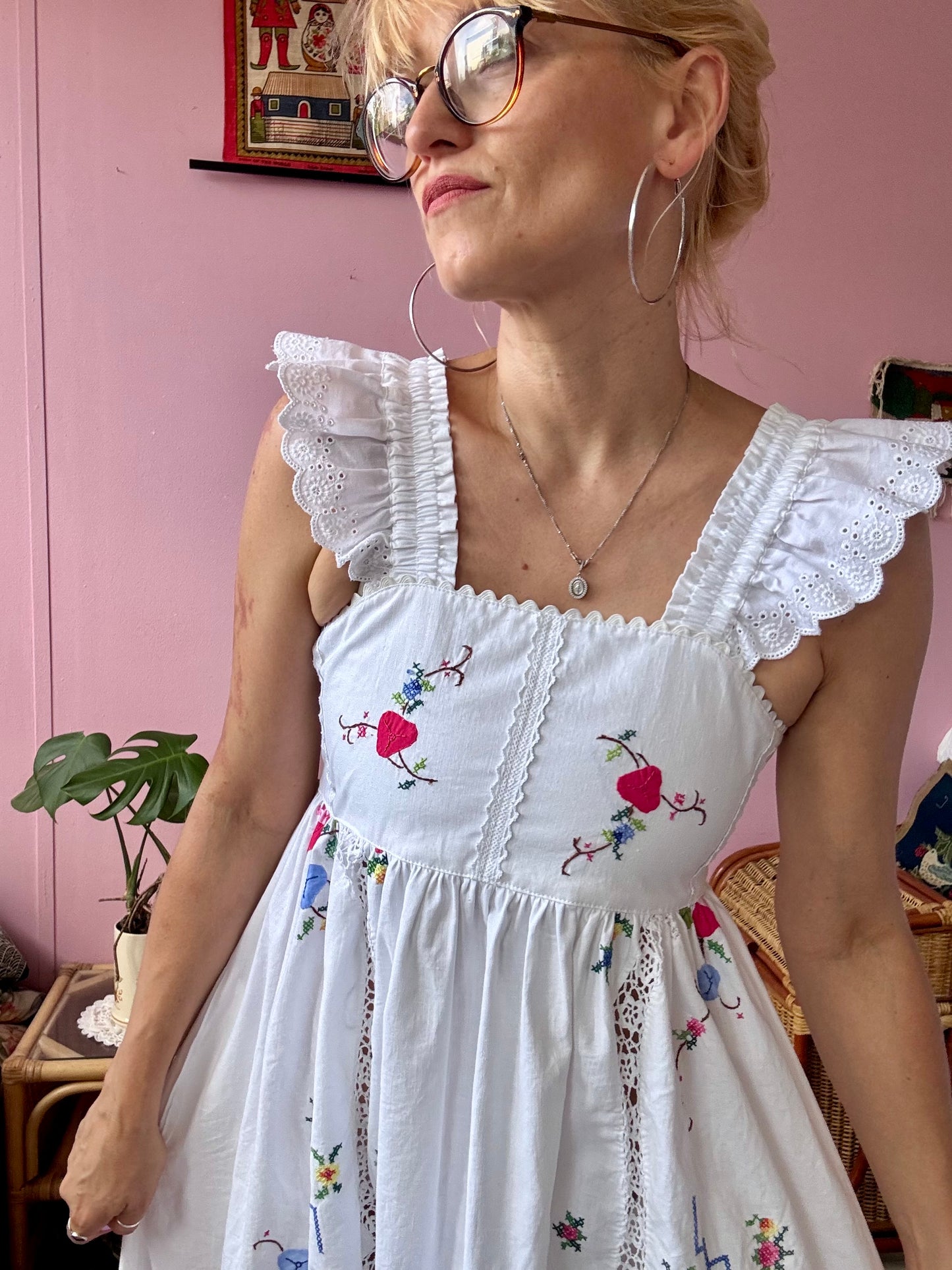 Floral maxi dress with straps