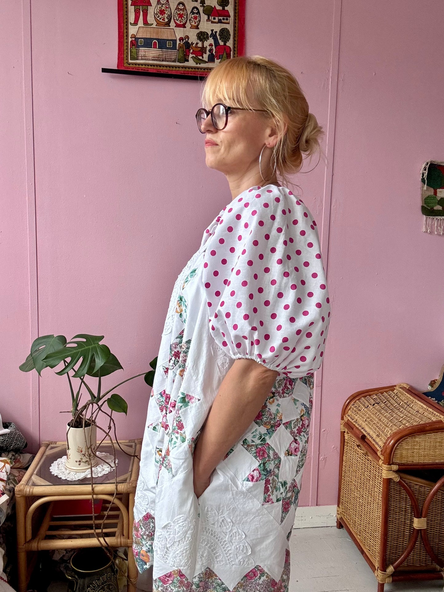 Patchwork and dots dress