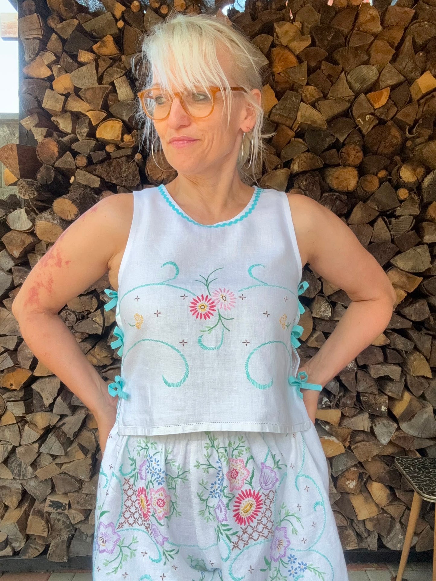 Shorts set with side bows