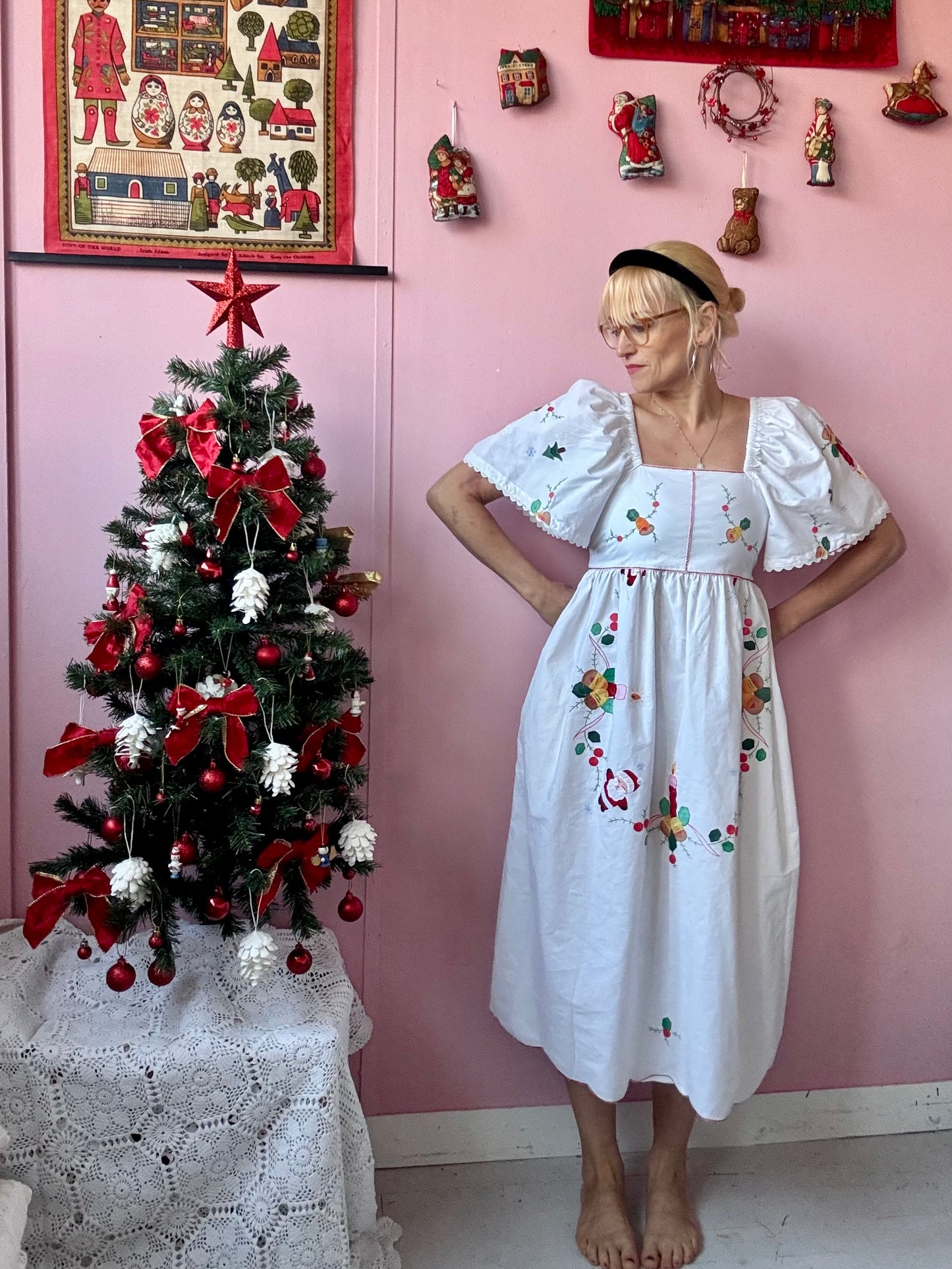 Christmas midi dress