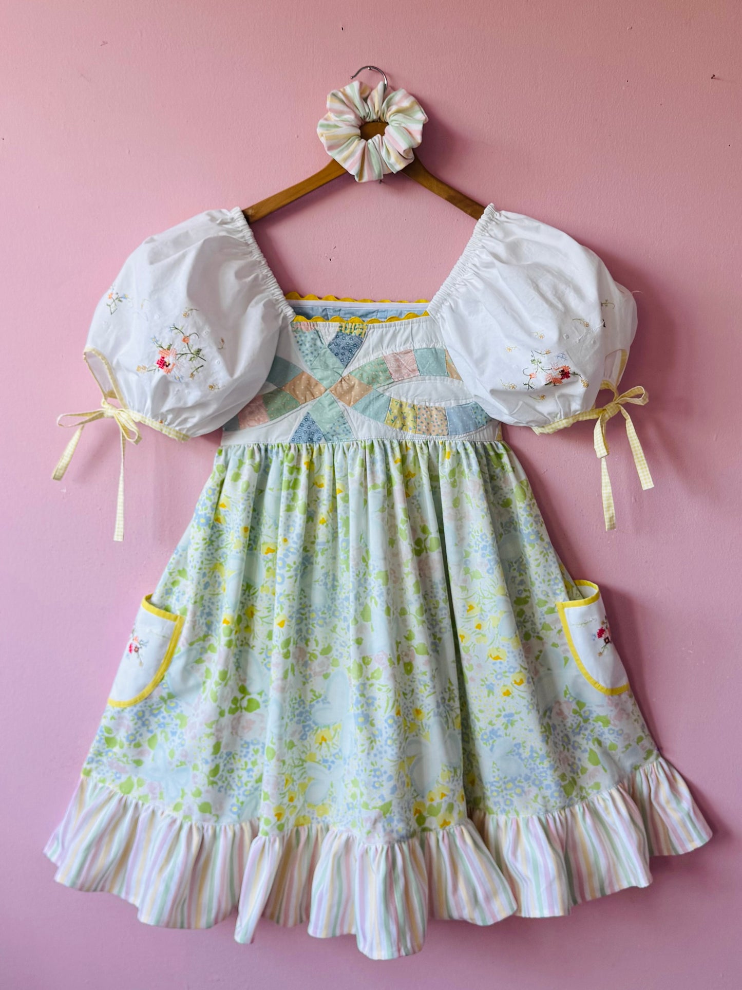 Patchwork and floral dress