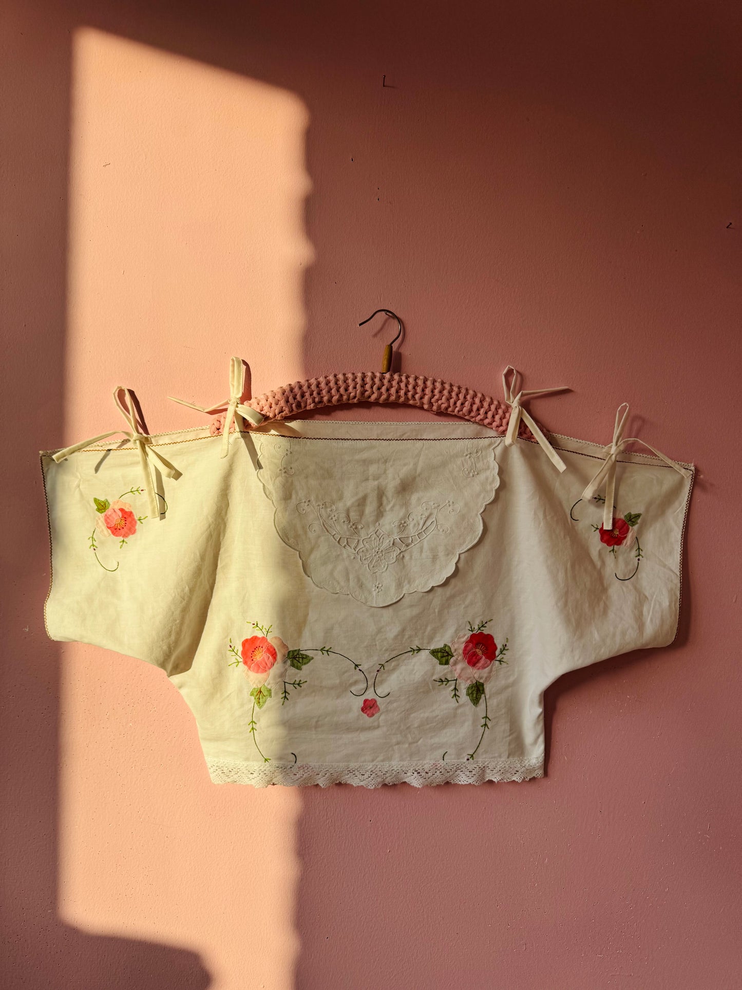 Floral appliqués basic top