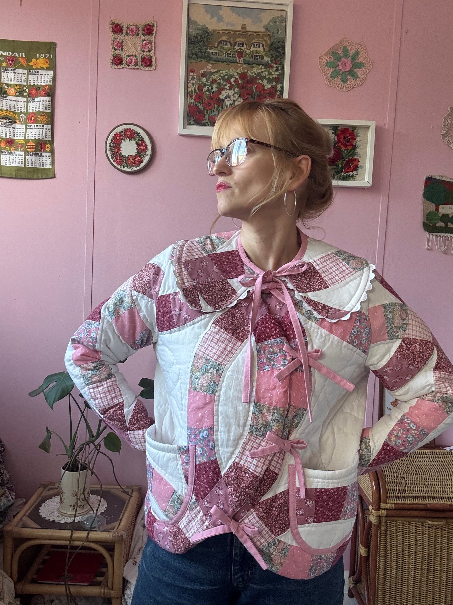 Pink patchwork jacket