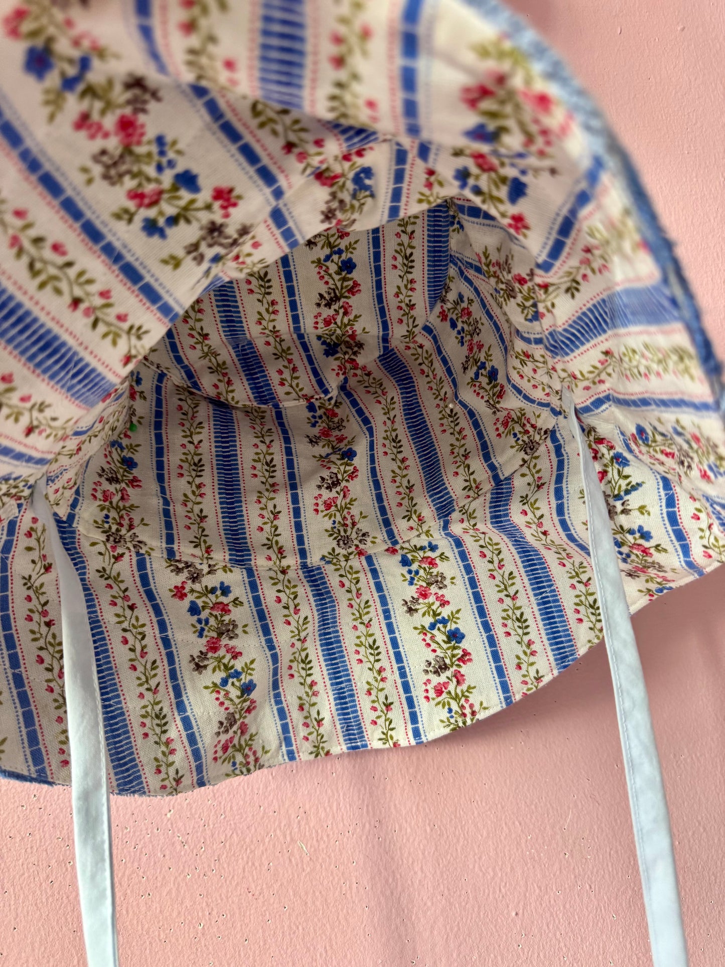 Blue vintage towel bucket hat