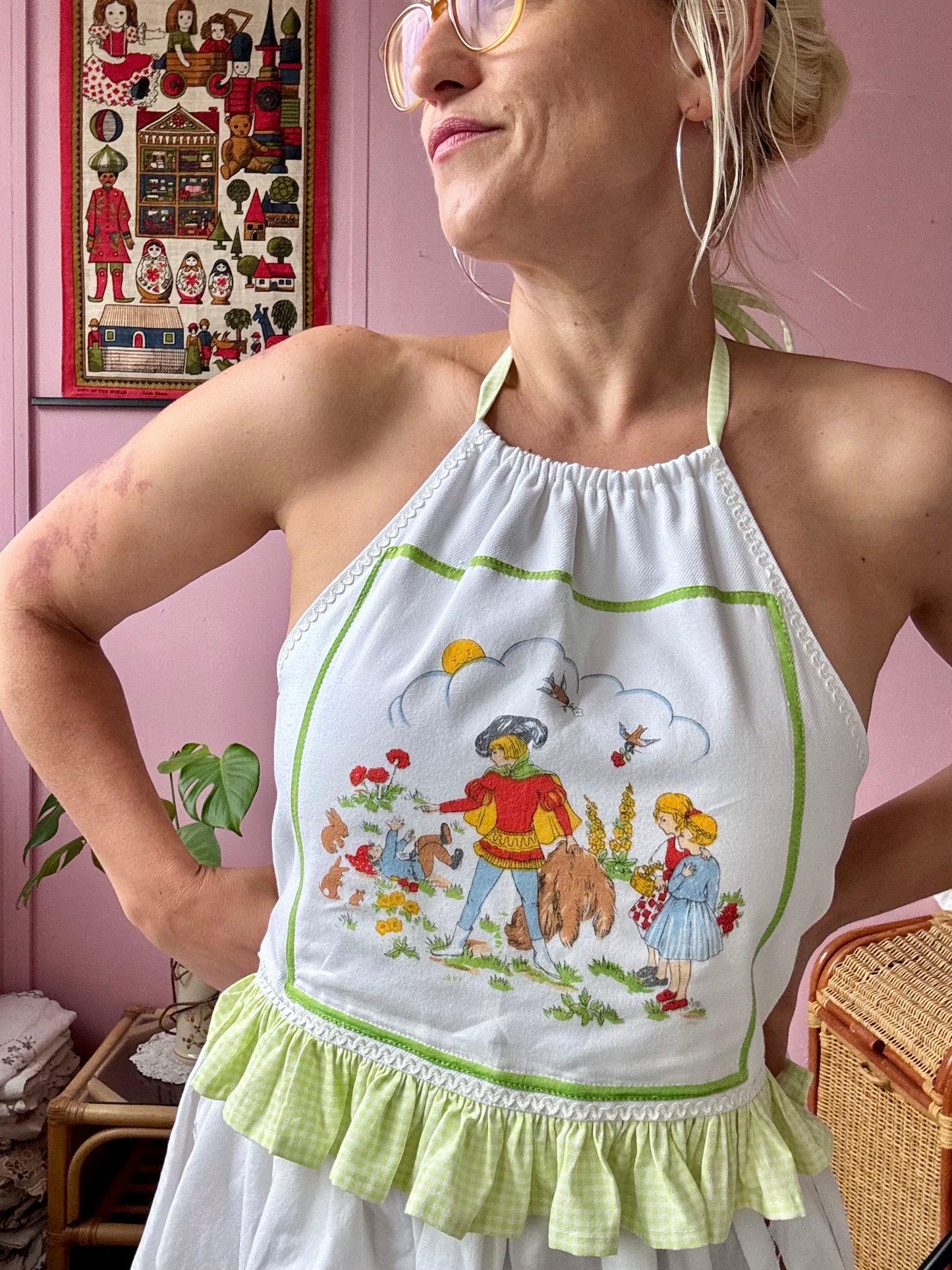 Handkerchief halter neck top