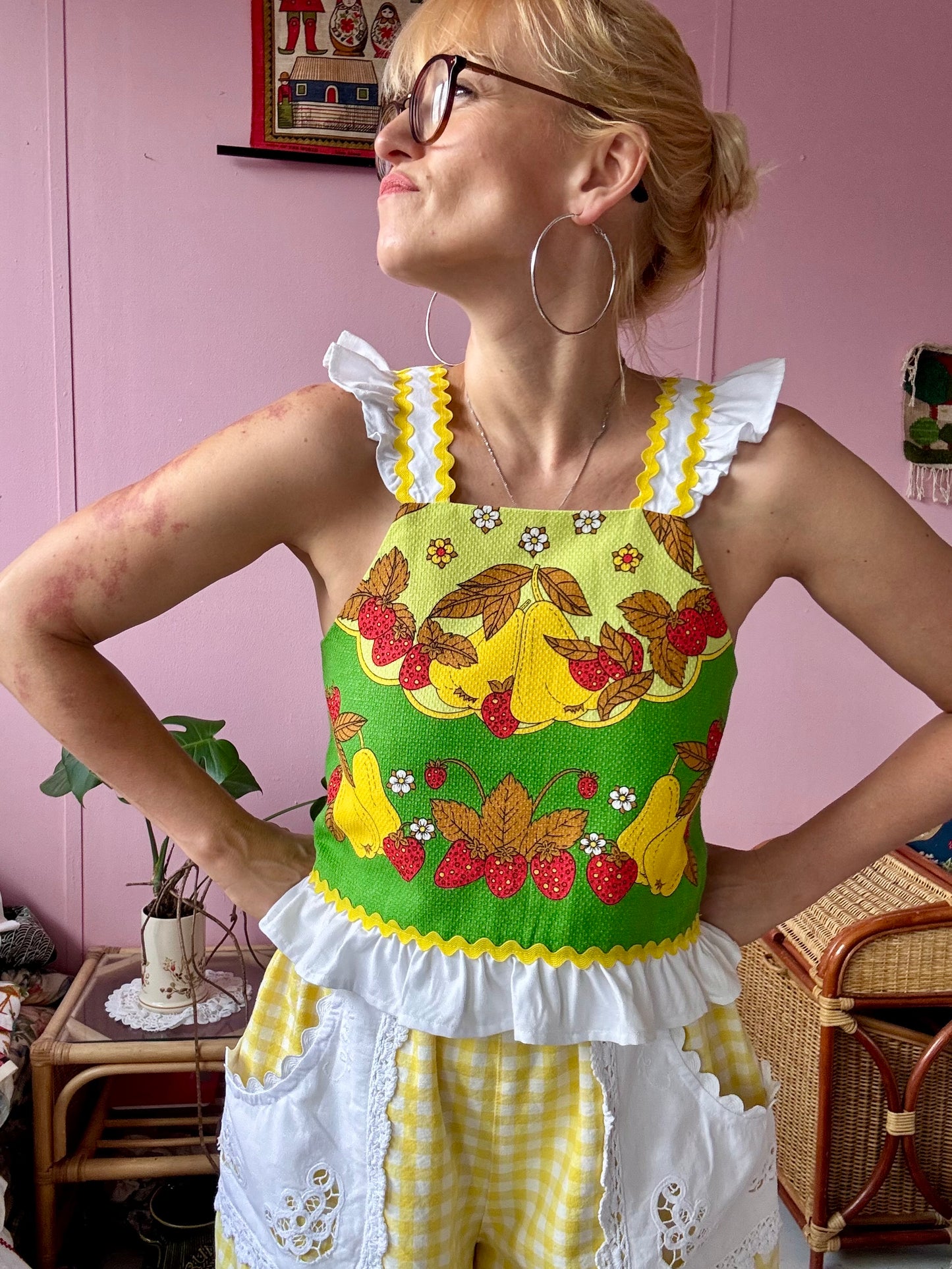 Strawberry and pear summer top
