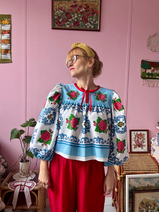 Vintage roses blouse