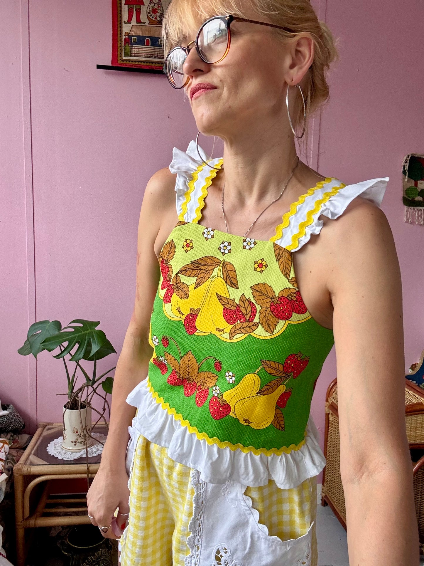 Strawberry and pear summer top